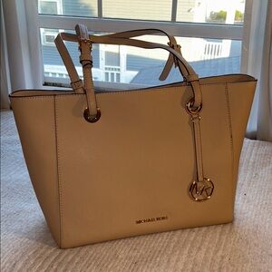 Michael Kors Tan Genuine Leather Tote
